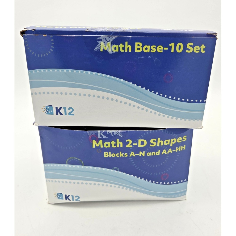 K12 Math Base 10 Set Counting Cubes Blocks & 2-D Shapes A-N & AA-HH Homeschool